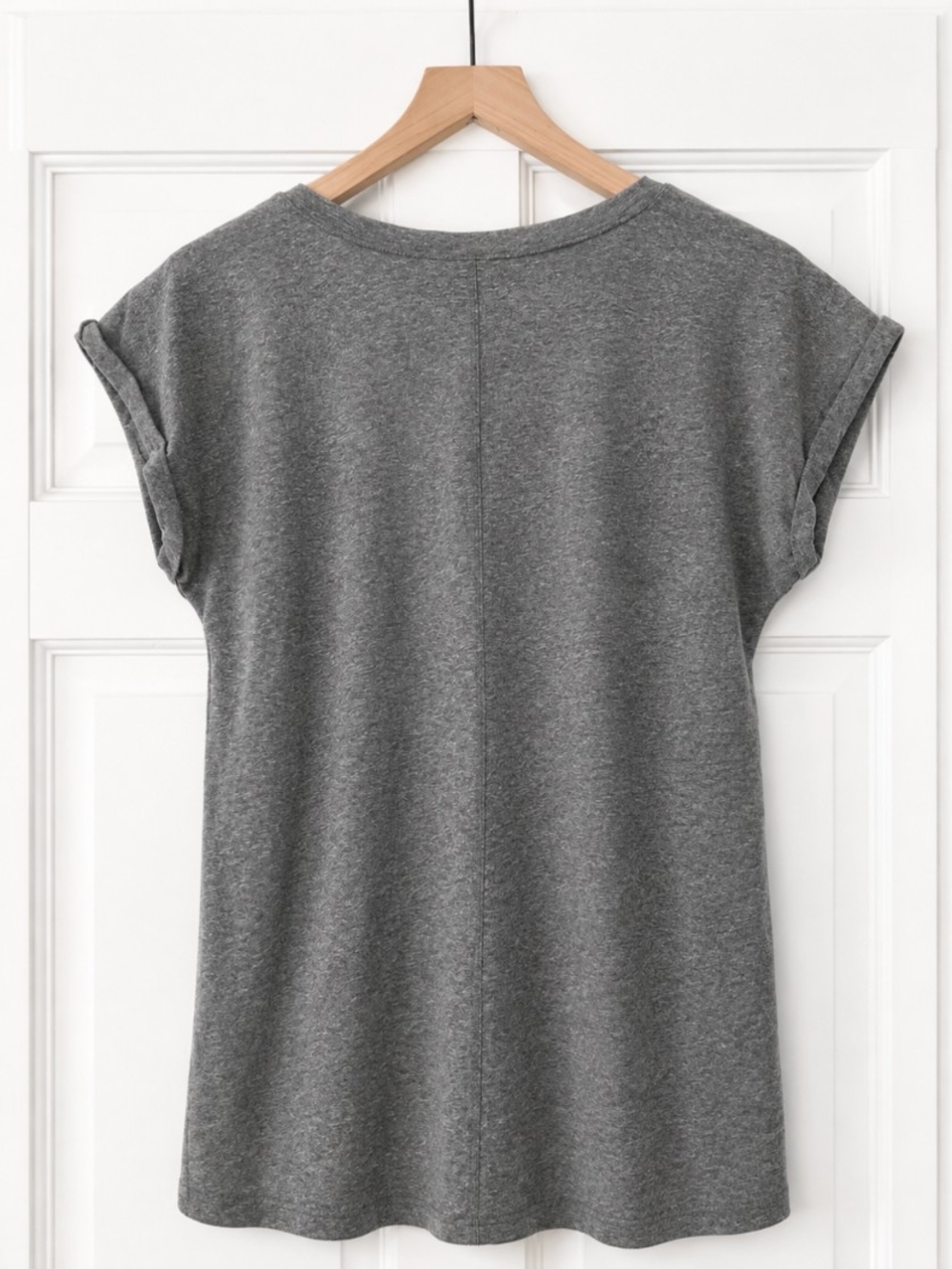 Christian Siriano Gray 'Love'  Rolled-Sleeve Tee - Picture 5 of 6